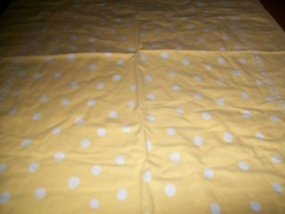 Anne Geddes Yellow and White Baby Receiving Blanket 100 Cotton Polka Dots