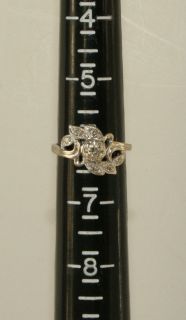 Vintage 14k White Gold Diamond Leaf Design Ring Bytrubrite 2 83 Grams