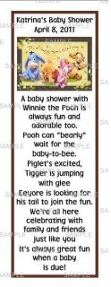 New Winnie The Pooh Baby Shower Birthday Party Favor Games Labels Personalized