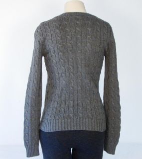 Ralph Lauren Womens Cable Knit Crewneck Sweater