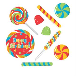 Sugar Buzz Sweet Candy Themed Assorted Cutouts Birthday Party Decorations