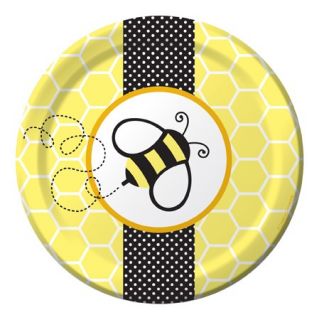 Buzz Baby Shower Summer Themed Bumble Bee Party Picnic 7" Lunch Paper Plates