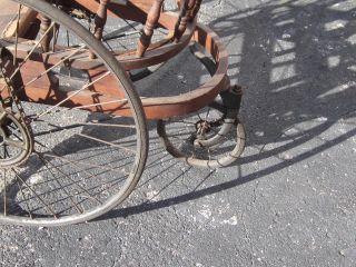 Antique Hand Crank Chain Driven Wheelchair Unique Unusual