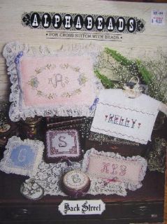 Pattern Counted Cross Stitch with Beads Alphabet Sampler Alphabeads Monograms