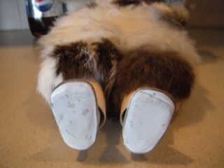 Adorable Vintage 19" Eskimo Girl Baby Doll Fur Coat Leather Boots Fur Mittens