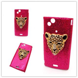 Bling Tiger Head Case Cover for Sony Ericsson Xperia Arc s LT15i LT18i X12