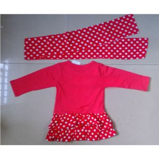 Girls Clothes Outfit Baby Kids Cartoon Deer Tutu Dresses Scarf Set Sz 6M 5Y