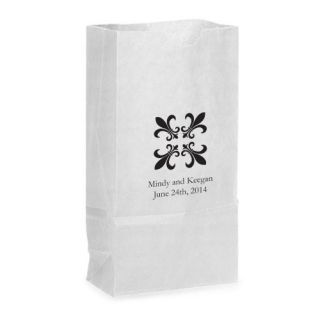 50 Fleur de Lis Parisian Goodie Candy Buffet Wedding Party Lunch Favor Bags