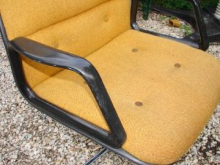 Vintage Yellow Office Chair on Wheels All Steel Inc