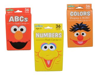 Set of 3 Packs Sesame Street Educational Flash Cards ABC's Numbers and Colors