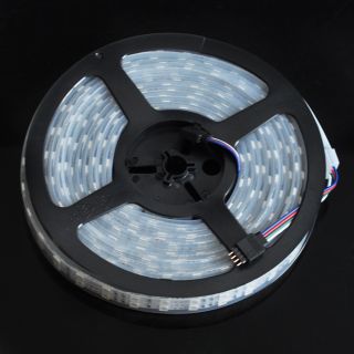 5M Double Row 600 LED 5050 SMD RGB Strip Light Decoration Lamp DC 12V Waterproof