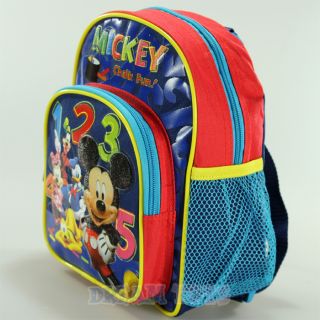 Disney Mickey Mouse Numbers 10" Backpack Boys Bag Toddler Extra Small