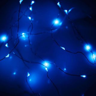 4 5V 2M 20LEDS Blue Battery Operated Mini LED Copper Wire Fairy Christmas Lights