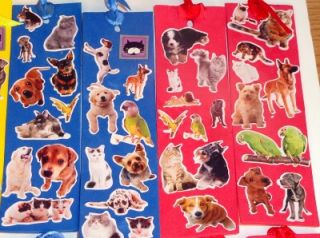 16 Pets Dogs Cats Birds Kittens Puppies Fun Foam Bookmarks Party Favors New
