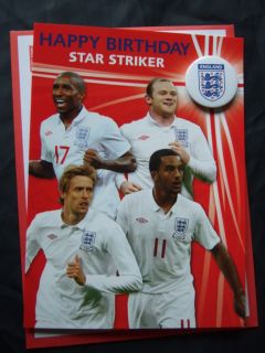 Official England Football Team Birthday Card Age 5 to 10 Open or Relation