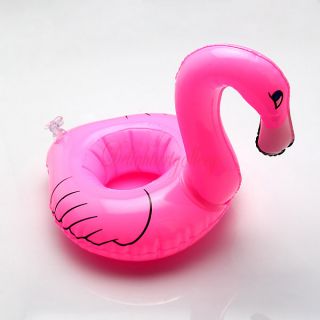 1x Flamingo Drink Holder Inflatable Pool Toy Party Favours Red Cute HG278