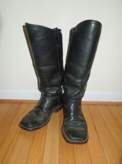 Civil War Reenactment Men's Black Tall Leather Boots Size 8 1 2