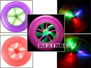 New Hot Colorful Spin LED Light Outdoor Toy Flying Saucer Disc Frisbee UFO Kids