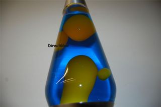 250oz Grande Lava Brand Motion Lamp Blue Liquid w Yellow Lava