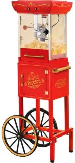 Popcorn Popper Machine w Cart Stand Pull Out Drawer Pop Corn Maker CCP 300