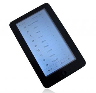 7''  MP4 Player Touch Screen eBook Reader 4GB Black