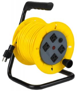Alert 7140A 40' Wind Up Extension Cord Reel 4 Outlets