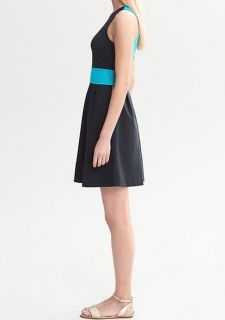 Banana Republic New $130 Women Colorblock Knit Cut Out Dress Size 2 12 14