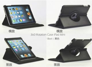 New for Apple iPad New 360 Degree Rotating PU Leather Case Cover w Swivel Stand