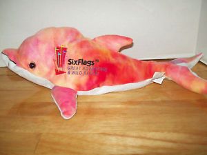 19" Six Flags Great Adventure Wild Safari Dolphin Plush Soft Toy Stuffed Animal