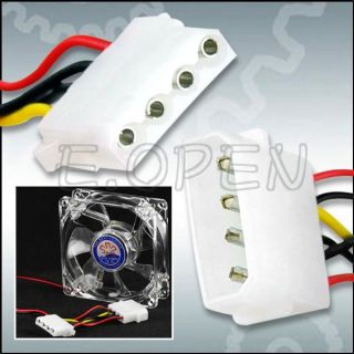 80mm PC CPU Heatsink Cooler Cooling Fan with Blue LED