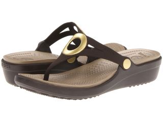 Crocs Sanrah Wedge Flip Flop Womens Casual Slide Wedge Sandal Shoes All Sizes