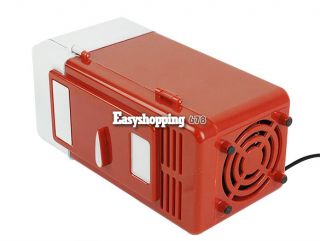 Red Mini USB LED PC Fridge Refrigerator Drink Cans Food Cooler Warmer ES9P
