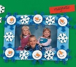 1 Smile Face Snowman Foam Photo Frame Kit Kids Craft