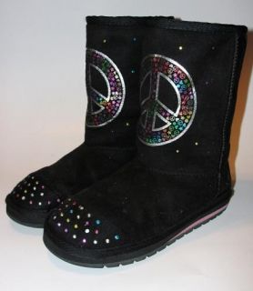 Big Girls Skechers Twinkle Toes Light Up Boots US Size 5 Glitsy Glam Boots
