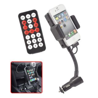 FM Transmitter Car Charger w Remote for iPod iPhone 3G 3GS 4 4S