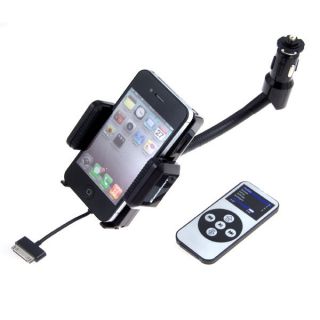 LCD Digital Remote FM Transmitter Car Charger Holder F iPhone 4S 4 3GS 3G iPod 4
