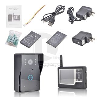 2 4GHz Wireless 3 5" TFT Color Video Door Phone Intercom Home Security Doorbell