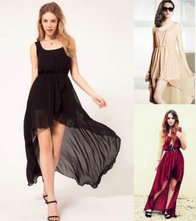 Fashion New Womens Temperament Irregular Skirt Gauze Long Maxi Dress