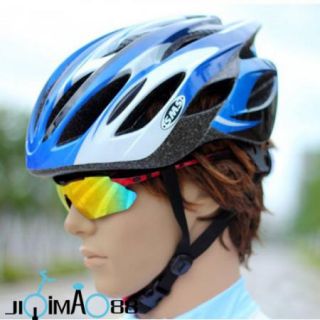 New Cycling BMX Bicycle Hero Bike Adjust Helmet Blue with LED Light