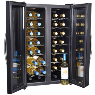 Newair AW 320ED Dual Temp Zone Wine Cooler Refrigerator Cellar Chiller New 854001004501