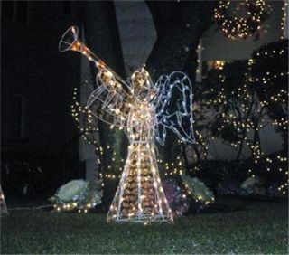 Christmas Lighted Outdoor Crystal Angel Pre Lit 150 Lights Yard Decoration New
