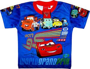 DISNEY PIXAR CARS Kids Childrens Baby Boys Toys Clothes T Shirt Top Sz 2 Age 1 2