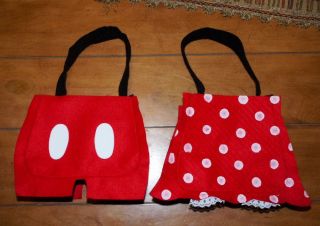 Mickey Minnie Mouse Handmade Party Bags Favors Red Polka Dots Lot