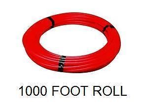 Zurn 1 2" Half inch Red Hot PEX Tubing 1000' Foot Roll