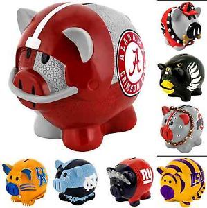 NCAA College Large Thematic Resin Piggy Bank Kids Children Toy Pick Team