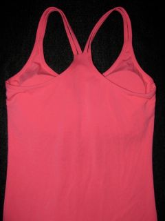 Green Apple Eco Organic Fitness Pads Pink Sports Bra Tank Shirt Womens Small