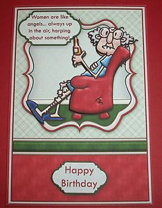Handmade Greeting Card 3D Humorous Birthday with A Old Man