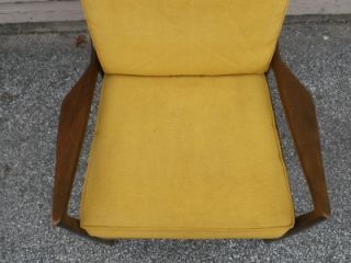Danish Modern Selig Walnut Lounge Chair Mid Century Mod