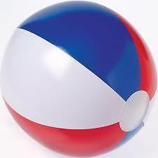 24 Red White and Blue Beach Balls 16" Pool Party Beachball New AA15