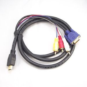 HDMI HDTV to VGA 3 RCA Converter Adapter Cable 1080p
